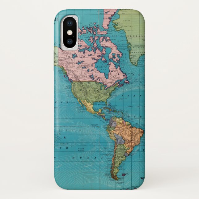 Welt, Mercators Projektion Case-Mate iPhone Hülle (Rückseite)