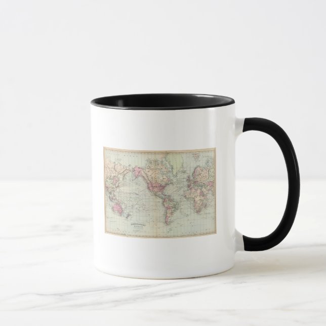 Welt, Mercators Projektion Tasse (Rechts)
