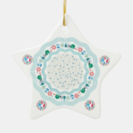 Welt mit dem Corona-Virus Keramik Ornament