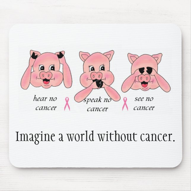 Welt ohne Krebs Mousepad (Vorne)