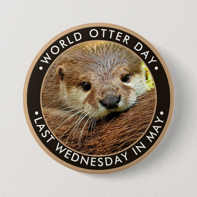 Welt-Otter-Tag Button (Vorderseite)