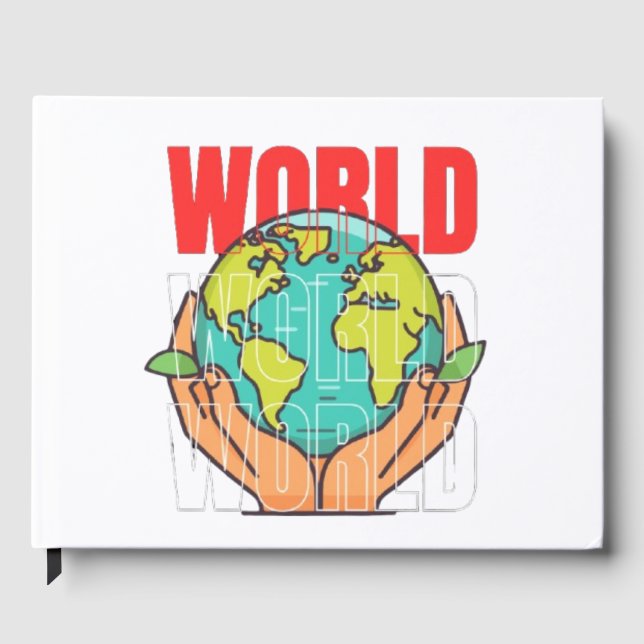Welt – Reise-Abenteuer-Globus-Design Gästebuch (Vorderseite)