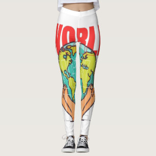 Welt – Reise-Abenteuer-Globus-Design Leggings
