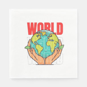 Welt – Reise-Abenteuer-Globus-Design Serviette