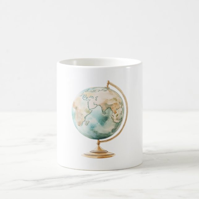 Welt Reiseorte Globus Kaffeetasse (Mittel)