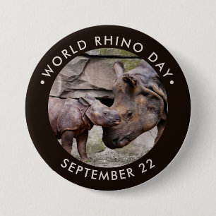Welt-Rhino-Tag Button