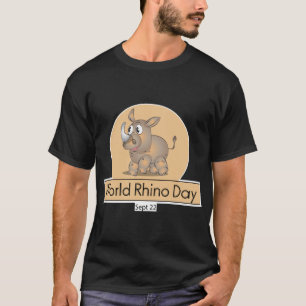 Welt-Rhino-Tag-Zeichen T-Shirt