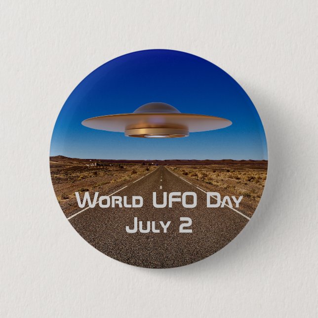 Welt-UFO-Tag Button (Vorderseite)