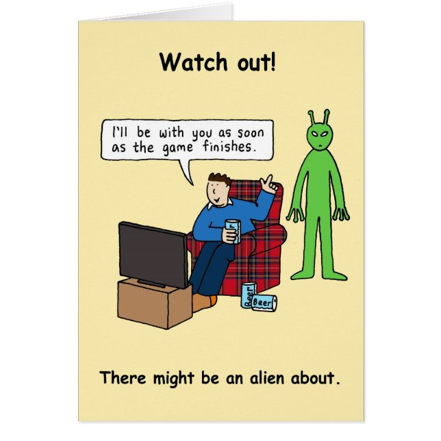 Welt-UFO-Tag Juli 2. Cartoon Alien (Vorne)