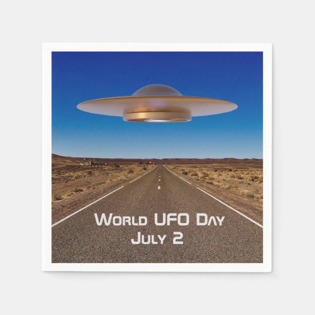 Welt-UFO-Tag Serviette (Vorderseite)