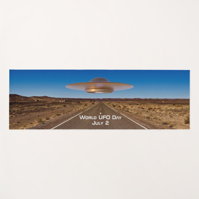 Welt-UFO-Tag Yogamatte (Vorderseite (Horizontal))