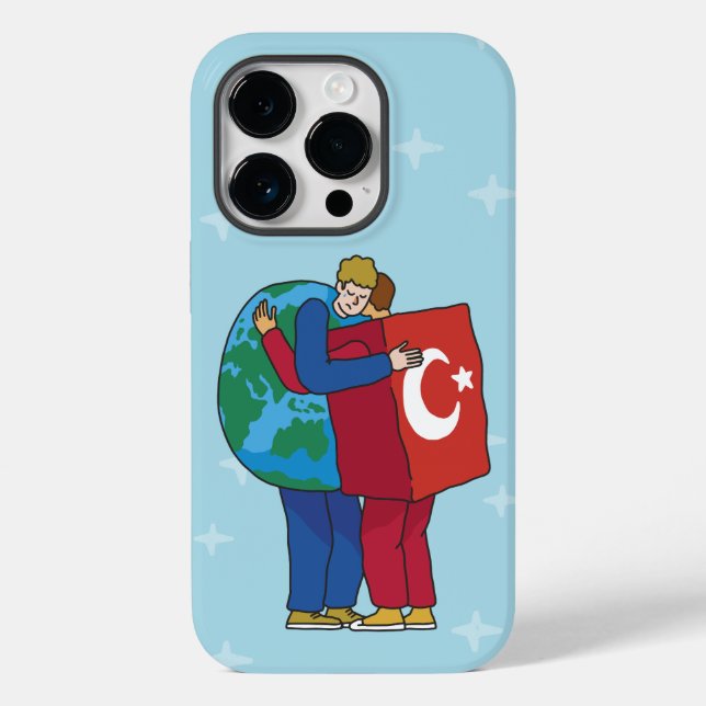 WELT UND TÜRKEI HUG Case-Mate iPhone 14 PRO HÜLLE (Rückseite)