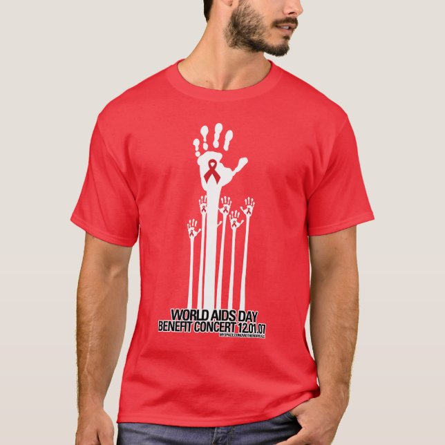 Welt unterstützt Tageskonzert-Nutzen-T - Shirt (Vorderseite)