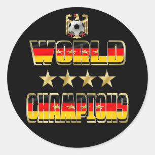 Welt verficht Deutschland-Fan-Flagge 2014 Runder Aufkleber