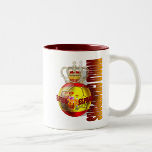 Welt verficht Spanien futbol 2010 Zweifarbige Tasse