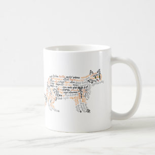 Welt Wort Calico-Katze Tasse