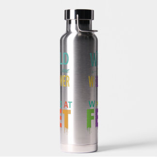 Welt zu Füßen Wasserflasche Trinkflasche