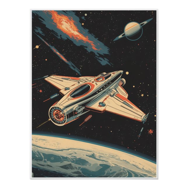 Weltall Tour-Mid Century Futurismus Poster (Vorderseite)