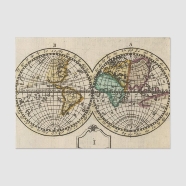 Weltatlas Seidenpapier (Vorderseite)