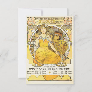 Weltausstellung 1904 von Alphonse Mucha Save The Date