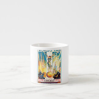 Weltausstellung Chicago 1933 Poster Espressotasse
