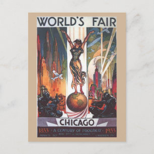 Weltausstellung Chicago 1933 Vintage-Postkarte Postkarte