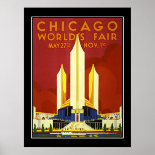 Weltausstellung Chicago Vintage-Reiseposter Poster