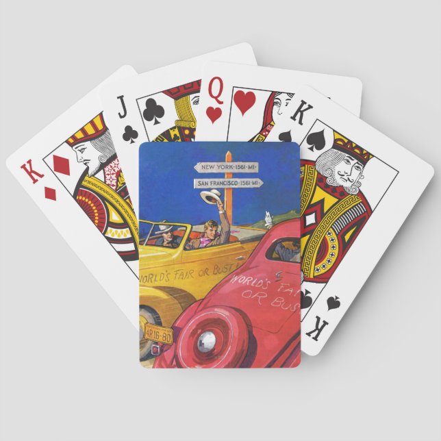 Weltausstellung oder Fehlschlag Spielkarten (Rückseite)