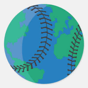 Weltbaseball Runder Aufkleber