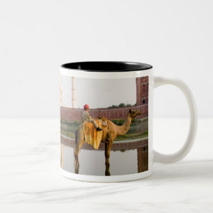 Weltberühmte Grabstätte des Taj Mahal bei Zweifarbige Tasse