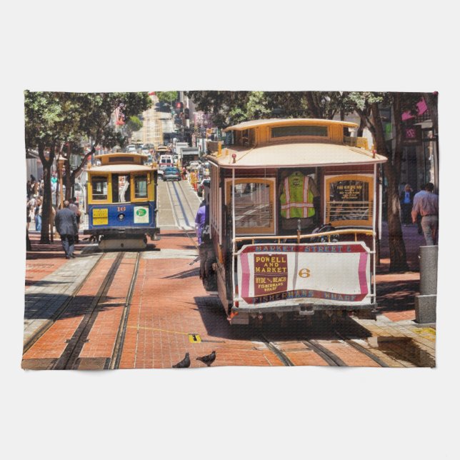 Weltberühmte Seilbahnen Geschirrtuch (Horizontal)