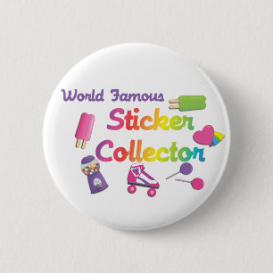 Weltberühmter Aufkleber-Kollektor Button