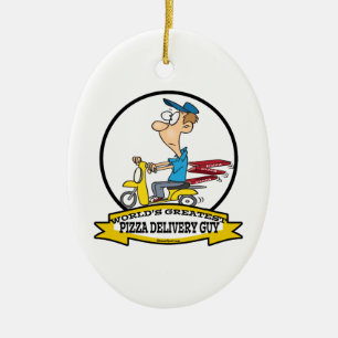 WELTBERÜHMTER PIZZALIEFERJUNGE CARTOON KERAMIK ORNAMENT