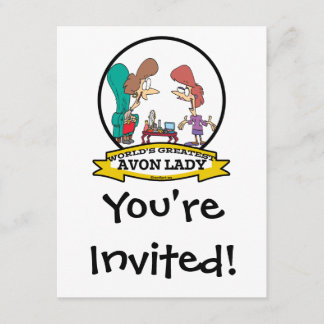 WELTBEST AVON LADY WOMEN CARTOON EINLADUNG