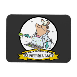 WELTBEST CAFETERIA LADY CARTOON MAGNET