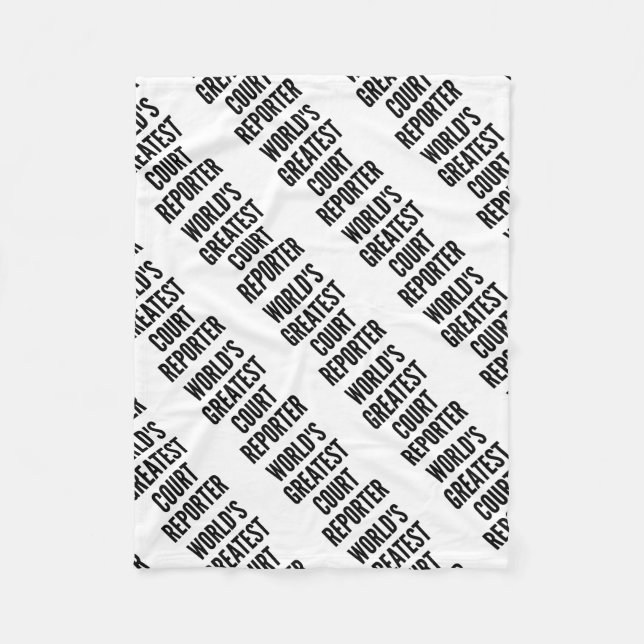 Weltbest Court Reporter Fleecedecke (Vorderseite)