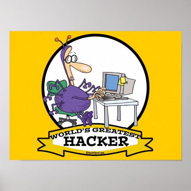 WELTBEST HACKER CARTOON POSTER (Vorne)