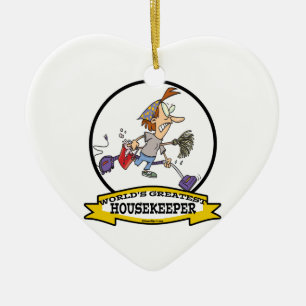 WELTBEST HOUSEKEEPER FRAUEN CARTOON KERAMIK ORNAMENT