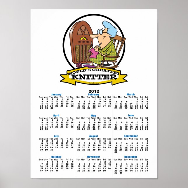 WELTBEST KNITTER CARTOON POSTER (Vorne)