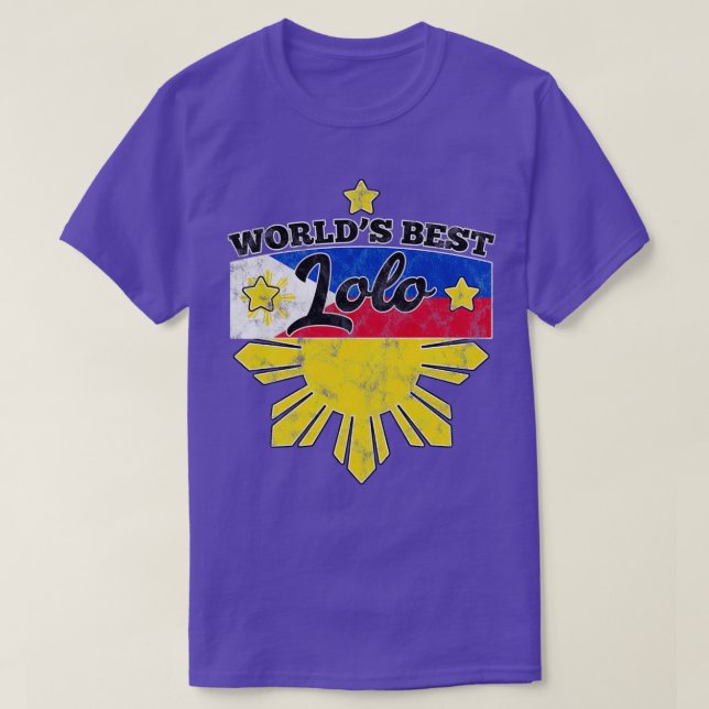Weltbest Lolo Filipino Grandpa PH Flag Geschenk T-Shirt (Design vorne)