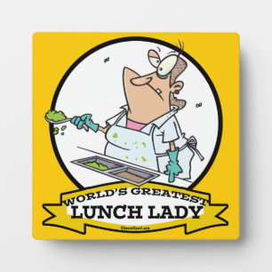 WELTBEST LUNCH LADY CARTOON FOTOPLATTE