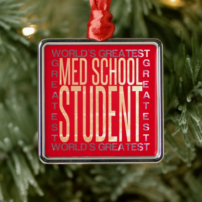 Weltbest Med School Student Ornament Aus Metall (Baum)