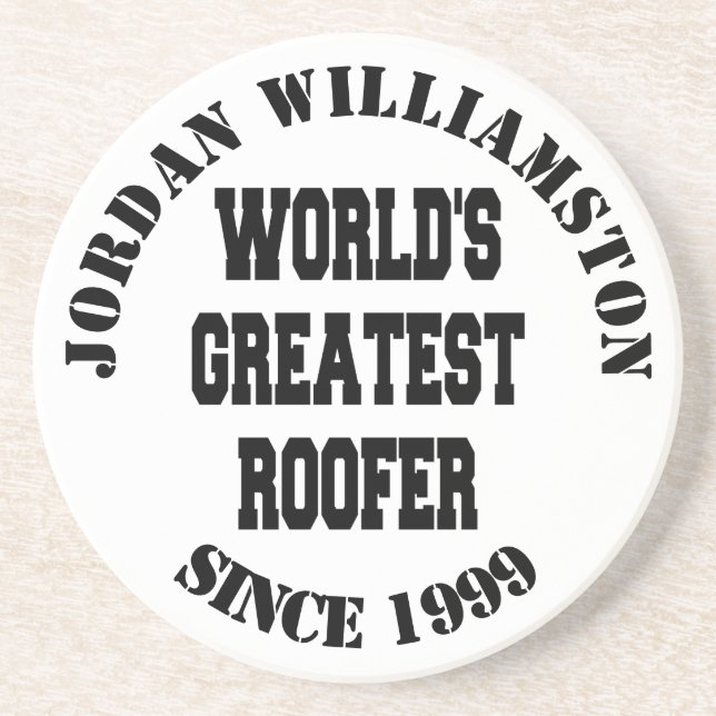 Weltbest Roofer Getränkeuntersetzer (Vorne)