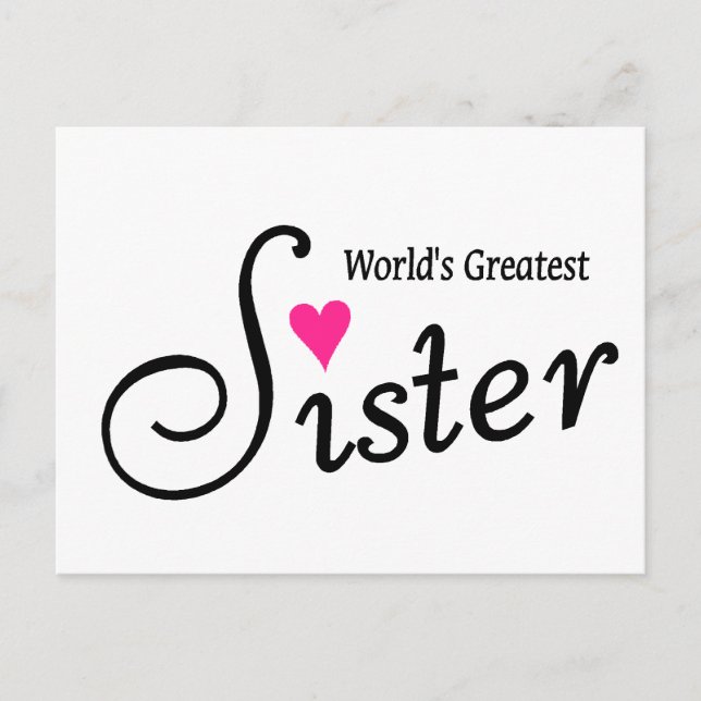 weltbest Sister Postkarte (Vorderseite)