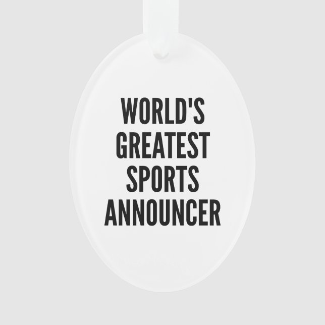 Weltbest Sports Announcer Ornament (Vorderseite)