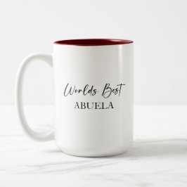 Weltbeste Abuela und am liebsten personalisierte U Zweifarbige Tasse