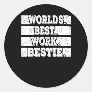 Weltbeste Arbeit - emotionale Unterstützung für Mi Runder Aufkleber