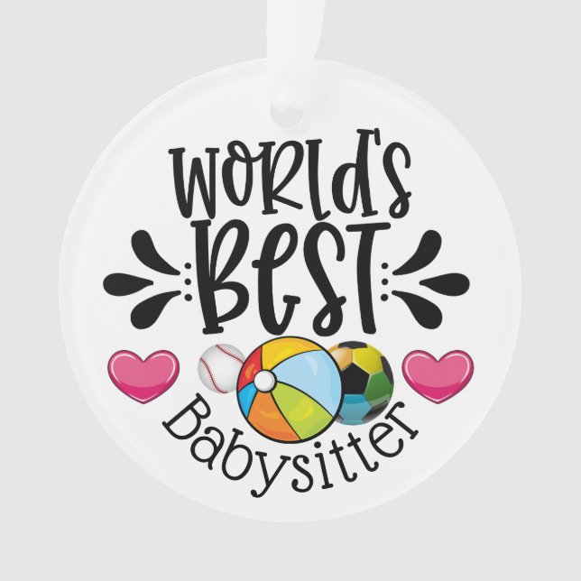 Weltbeste Babysitter-Ornament Ornament (Vorderseite)