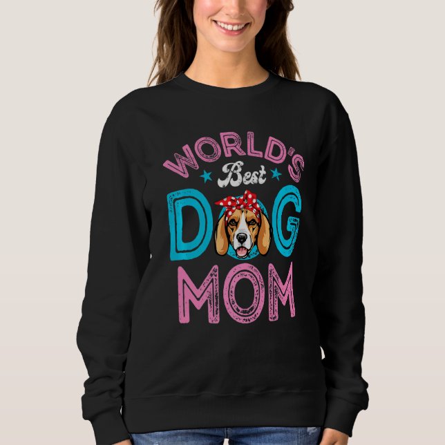 Weltbeste Beagle-Hunde-Mama Sonniger Muttertag Sweatshirt (Vorderseite)