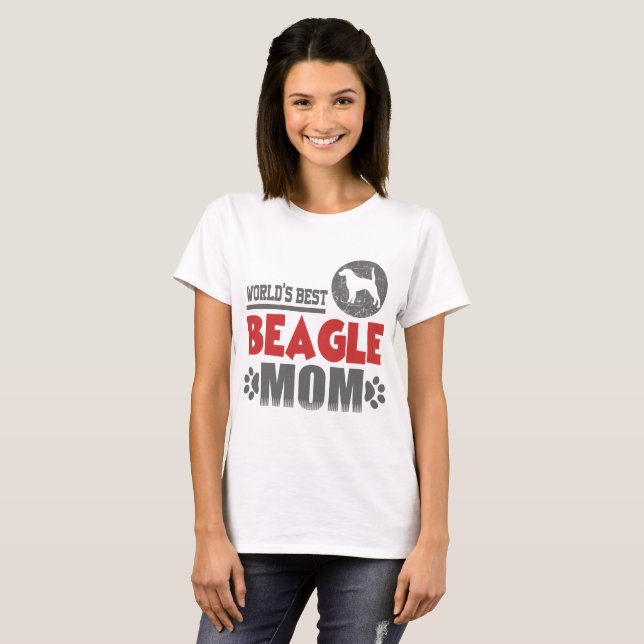WELTBESTE BEAGLE-MAMA T-Shirt (Vorne ganz)